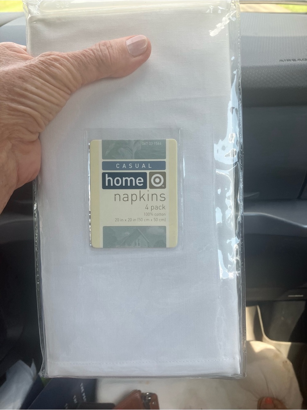 Casual Home White Cotton Napkins - 4 Pack NEW